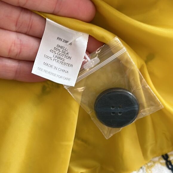 Women’s pendleton blazer 55% Silk 45% Cotton Size 10 Yellow And Blue - Picture 5 of 5